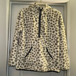 Jen & Co. Faux Fur Quarter Zip Coat